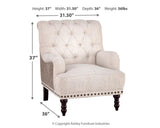 Tartonelle Accent Chair dimension diagram