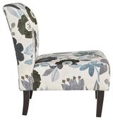 Triptis Multi Floral Pattern Accent Chair side profile