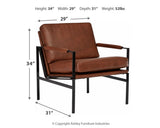 Puckman accent chair dimension diagram showing measurements