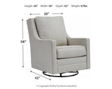 Kambria Frost Accent Chair dimension diagram
