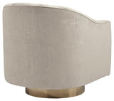 Front-facing view of Penzlin Pearl Accent Chair showing seat cushion
