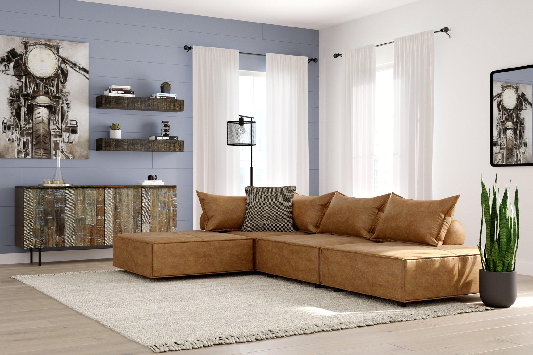 Bales Taupe Accent Chair - Ella Furniture