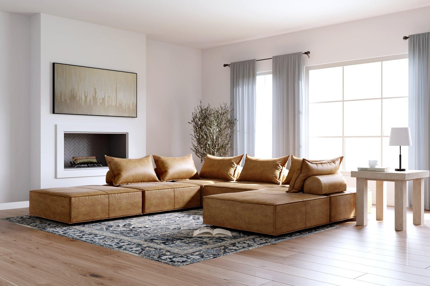 Bales Taupe Accent Chair - Ella Furniture