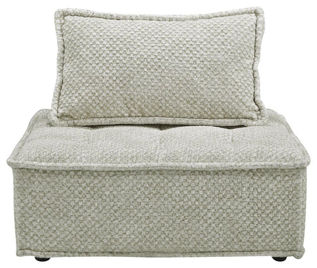 Head-on view of Bales Taupe modular sectional