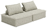 side view of Bales Taupe 2-Piece Modular Seating furniture