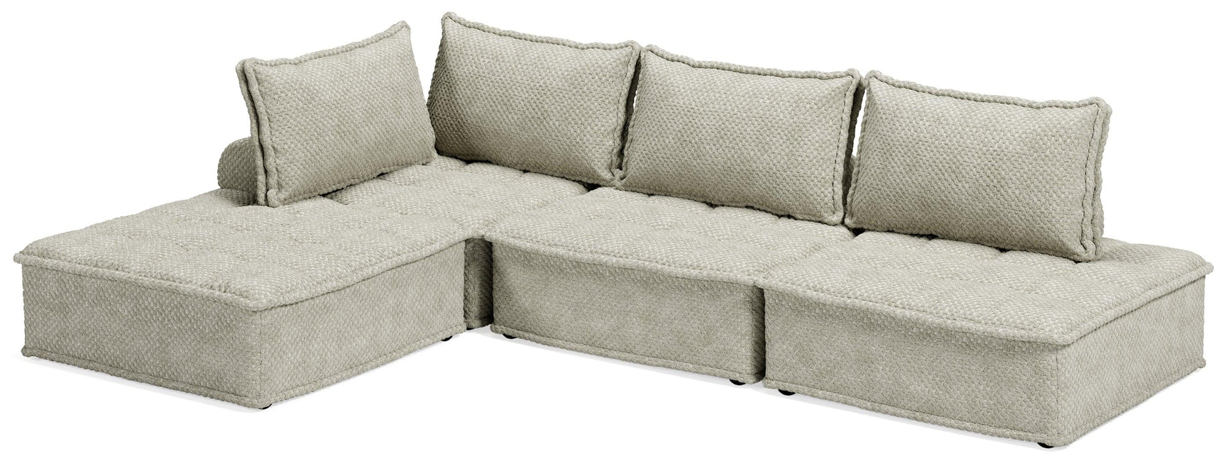Side view of Bales Taupe 4-Piece Modular Sectional furniture