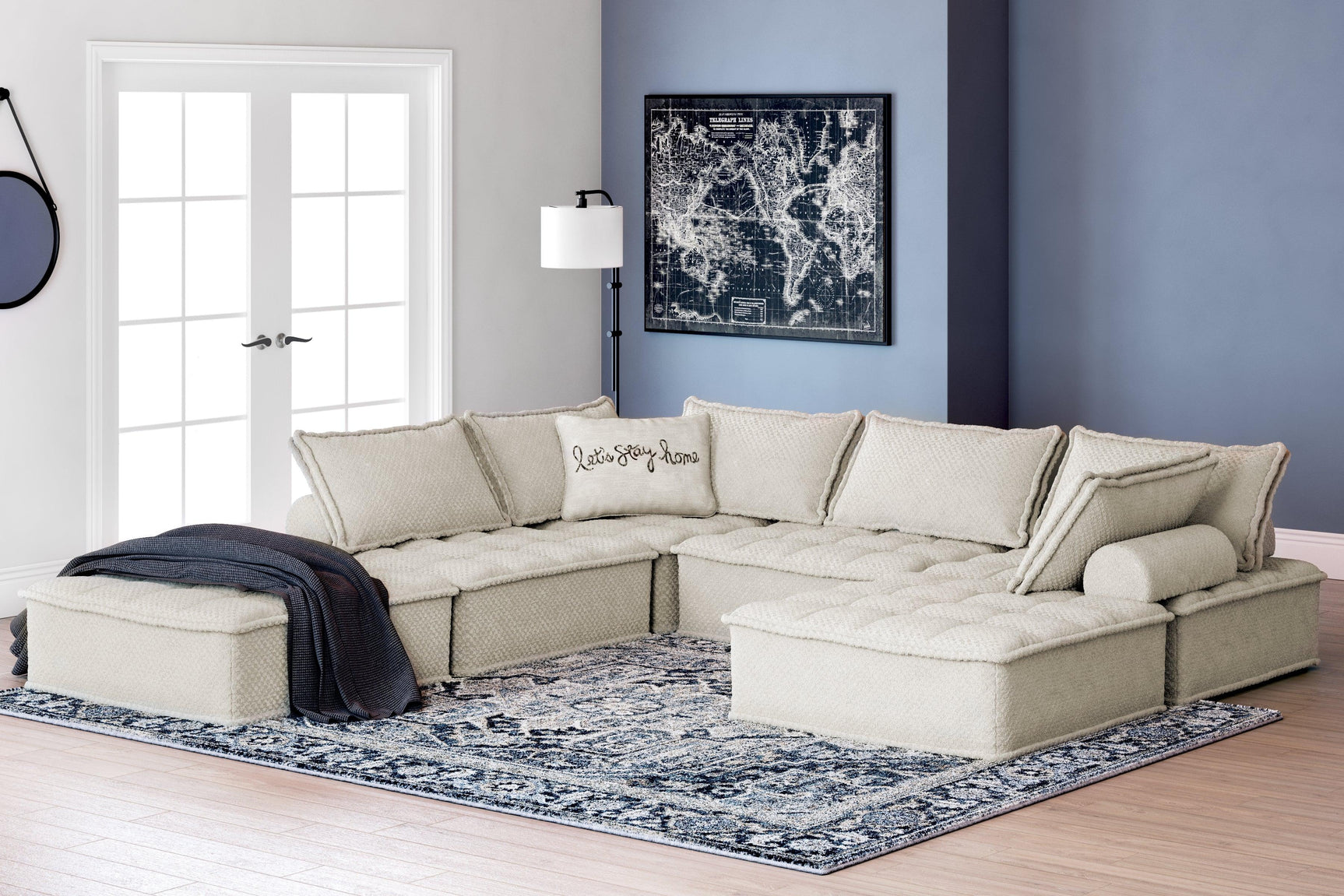 Alternate angle of Bales Taupe 6-Piece Modular Sectional Sofa