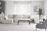 Side perspective of Bales Taupe sectional sofa