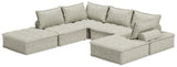 Angled main view of Bales Taupe 6-Piece Modular Sectional Sofa
