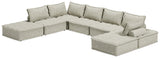 Side view of Bales Taupe 7-Piece Modular Sectional Seating