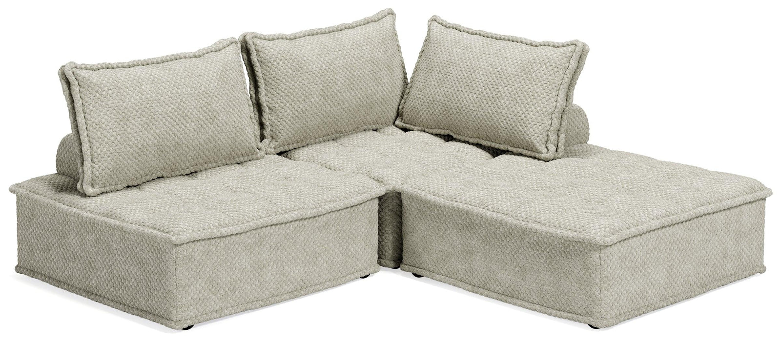 main view of Bales Taupe 3-Piece Modular Seating furniture