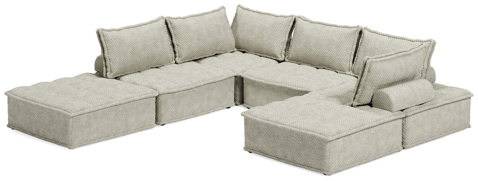 main view of Bales Taupe 6-Piece Modular Seating furniture
