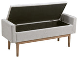 Briarson Storage Bench opened angle showing storage interior