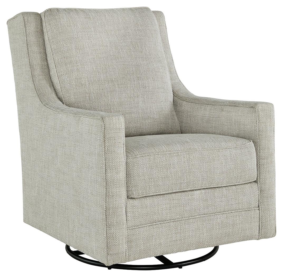Kambria Fog Swivel Glider Accent Chair - Ella Furniture