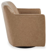 Bradney Swivel Accent Chair side profile showing arms