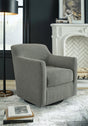 Bradney Smoke Swivel Accent Chair - Ella Furniture