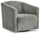 Bramner Charcoal Swivel Accent Chair front view