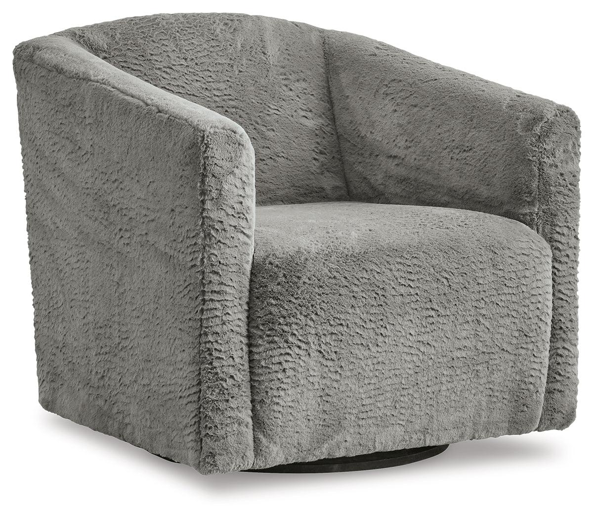 Bramner Charcoal Swivel Accent Chair front view