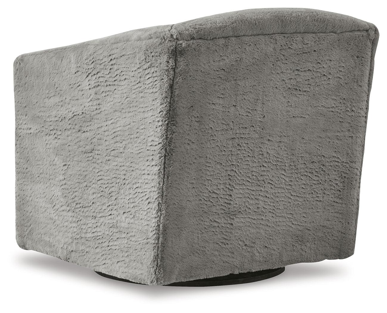 Bramner Charcoal Swivel Accent Chair swatch