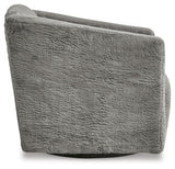 Bramner Charcoal Swivel Accent Chair back view