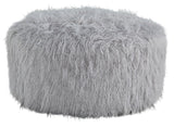 Galice Light Gray Oversized Accent Ottoman side angle