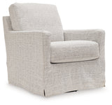 Nenana Next-Gen Nuvella Stone Swivel Glider Accent Chair head-on view