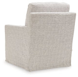 Nenana Next-Gen Nuvella Stone Swivel Glider Accent Chair detail of swivel base