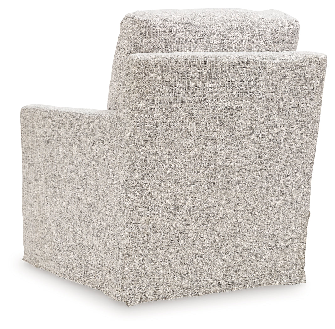 Nenana Next-Gen Nuvella Stone Swivel Glider Accent Chair detail of swivel base