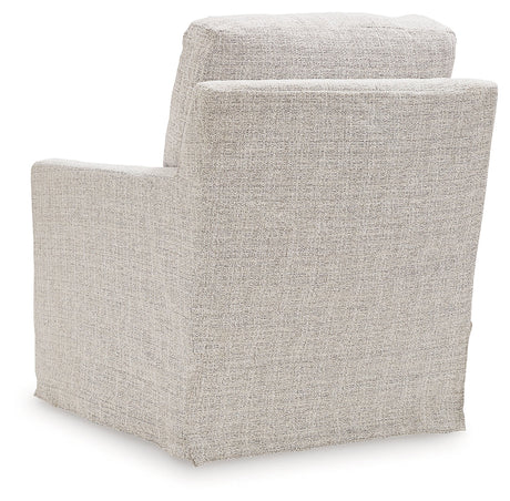 Nenana Next-Gen Nuvella Stone Swivel Glider Accent Chair detail of swivel base