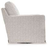 Nenana Next-Gen Nuvella Stone Swivel Glider Accent Chair back view