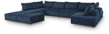 Bales Navy 8-Piece Modular Sectional Sofa side view