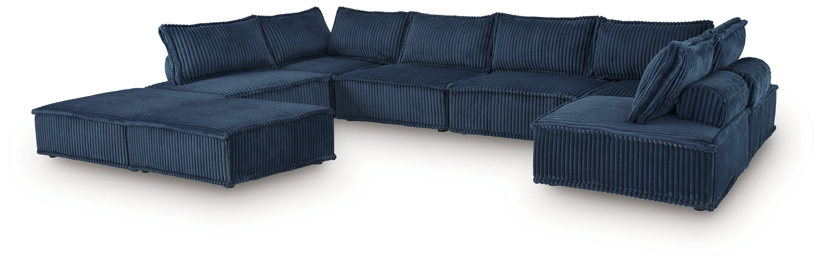 main view of Bales Navy 8-Piece Modular Seating furniture