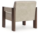 Adlanlock Bone Accent Chair close-up of wood frame