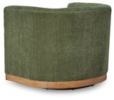 Jersonlow Forest Green Swivel Chair back view