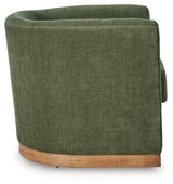 Jersonlow Forest Green Swivel Chair side view