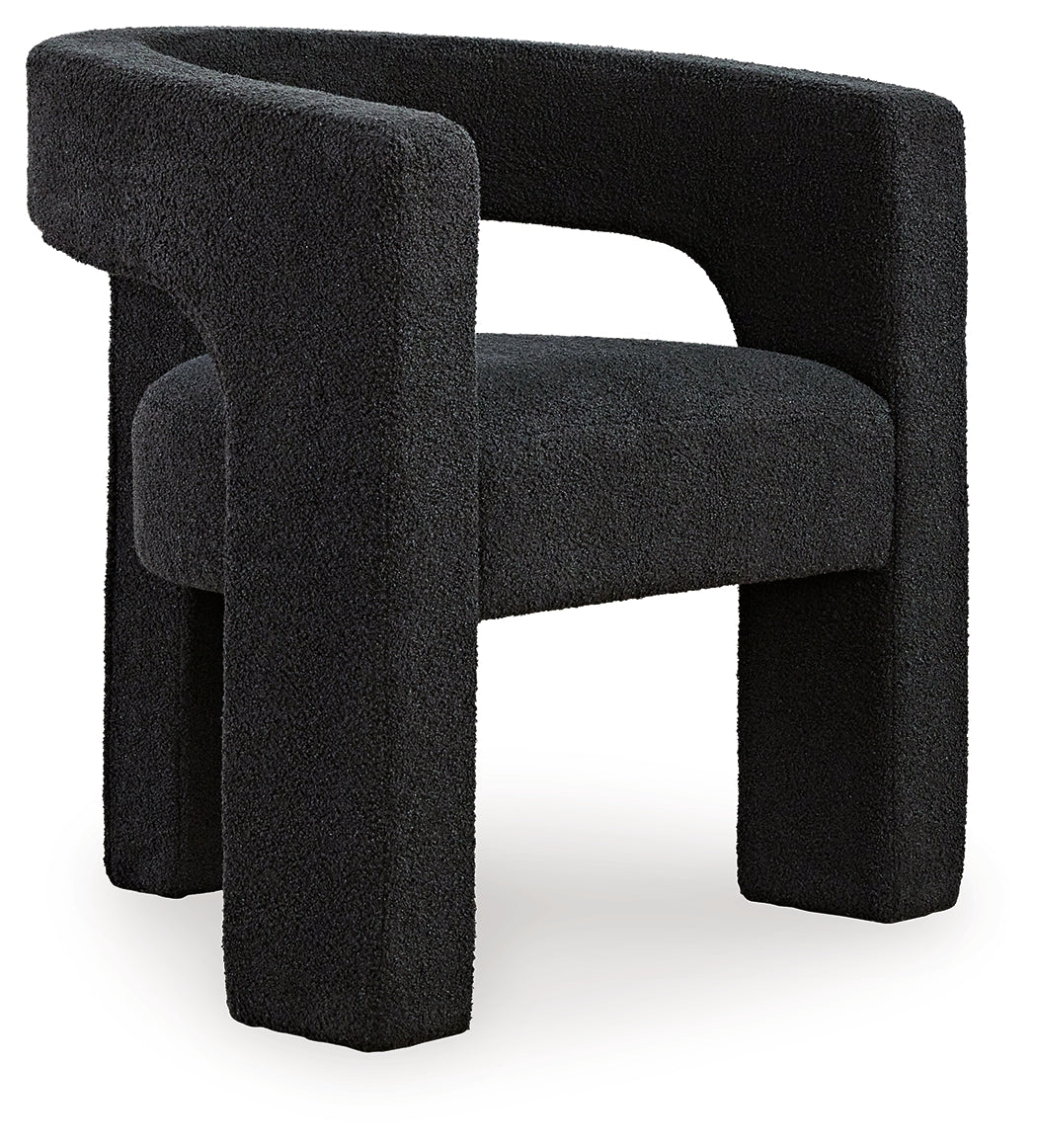 Landick Ebony Accent Chair head-on view