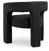 Landick Ebony Accent Chair back close-up