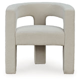 Landick Ivory Accent Chair side view