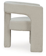 Landick Ivory Accent Chair back view