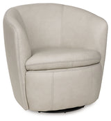 Kierreys Bone Swivel Accent Chair head-on view