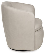 Back view of Kierreys Bone Swivel Accent Chair