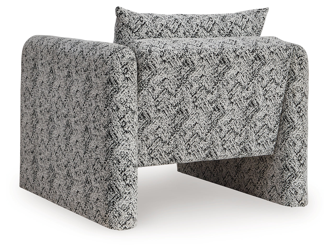 Close-up of Kenbell Accent Chair chevron upholstery swatch