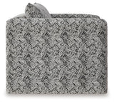 Back view of Kenbell Accent Chair with chevron fabric
