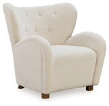 Larbell Ecru Accent Chair front view