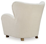 Larbell Ecru Accent Chair back angle