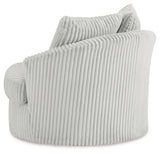 Gramwell Alloy Swivel Chair swatch showing alloy striped fabric