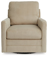 Head-on view of Icaman Sand Swivel Chair