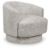 Wardsor stone fabric swivel accent chair head-on
