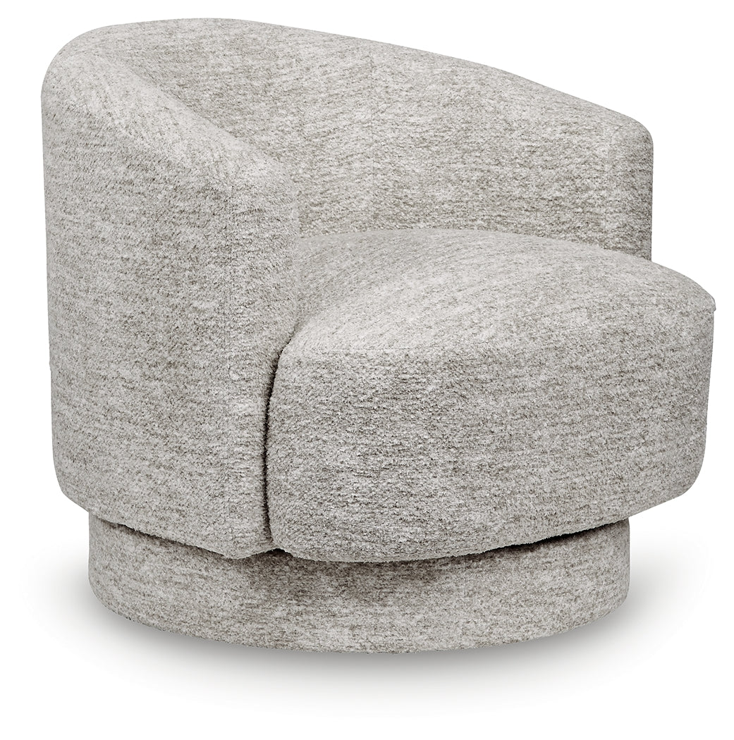 Wardsor stone fabric swivel accent chair head-on