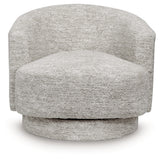 Wardsor stone fabric swivel accent chair side view